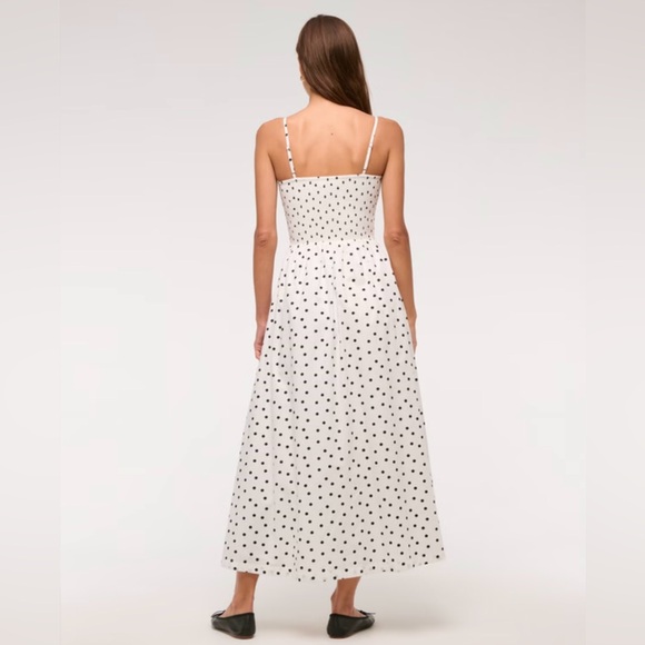 Abercrombie Cotton Polka Dot Basque Waist Dress - Picture 7 of 8